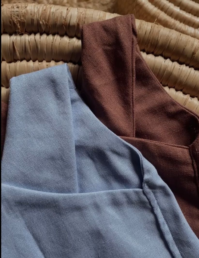 Rayon Linen Leva Top and Bottom Set